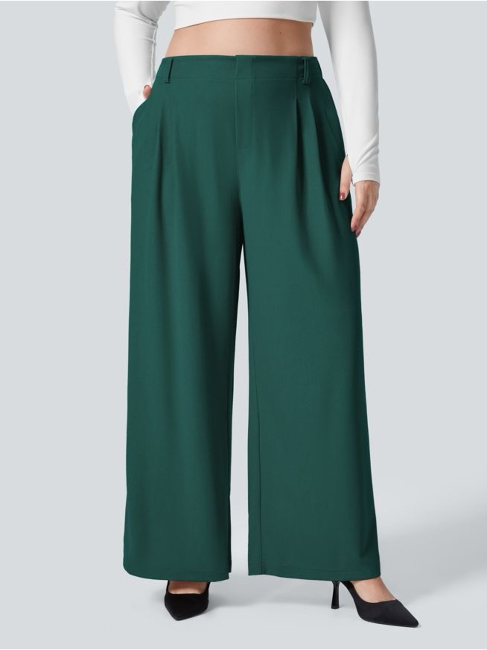 Halara Wide Leg Waffle Pants